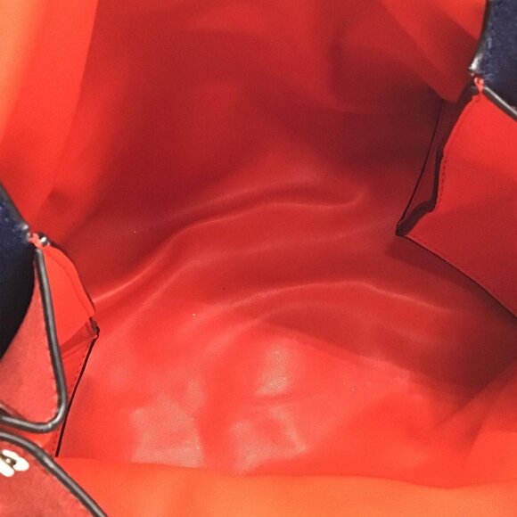 Celine All Soft Tricolor Shoulder Bag – Navy Suede, Black Leather, Red Interior - Picture 11 of 11